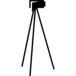 Illustration vectorielle de caméra sur signe du trépied