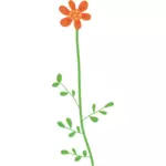 Vektör yansıma yumuşak turuncu yaprakları çiçek