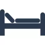 Vektor illustration av enkel säng