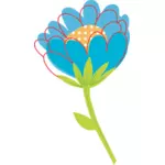Modrý květ vektor