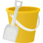 Dětský kbelík a rýč Vektor Klipart