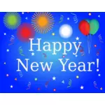 Heureuse nouvelle année bannière avec ballons vector image
