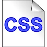 CSS-tiedostokuvakkeen vektori ClipArt-kuva