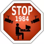 Остановить 1984 векторное изображение