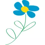 Fleur avec pétales bleus