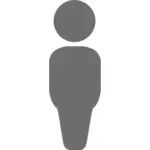 Vector ilustrare de simplu om sau persoana silueta icon