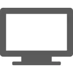 Computer monitor symbol vector illustration