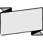 Harmaasävyisen paperipalkin vektori clipart-kuva