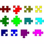 Kleurrijke puzzelstukjes