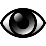 Vektorgrafikk utklipp av svart øye med refleksjon