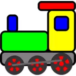 Renkli oyuncak tren vektör küçük resim