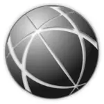 Gray globe icon vector image