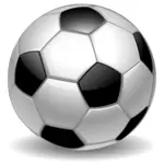 Fotbal cu hexagoane albe si pentagoane negru grafică vectorială