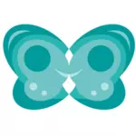 blue smile-shaped butterfly vector graphics