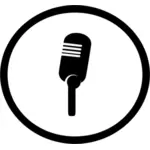 Grafika wektorowa ikona mikrofonu