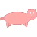 Desenho de porco rosa