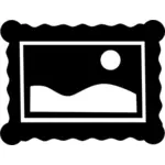 Vector clip art of a framed photo icon