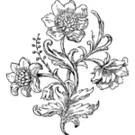 Векторная иллюстрация стебель цветка