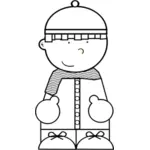Vectorafbeeldingen voor cartoon sneeuw kid