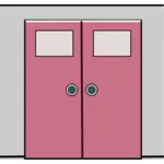Roze deur