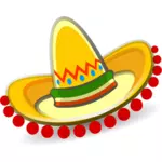 Mexikanischer Sombrero mit roter Dekoration Vektorgrafiken