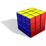 Kostka Rubika z cień grafika wektorowa