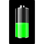 आधा खाली बैटरी आइकन के वेक्टर छवि