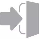 Grayscale exit icon vector image