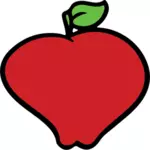 Vector graphics of distorted shape apple