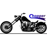 Disegno con scrittura vettoriale di Chopper icona