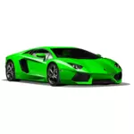 Green Lamborghini vektorgrafikk