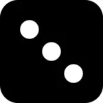 Dice with three dots vector clip art