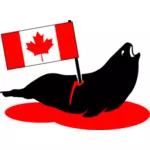 Neergestoken Canadese zegel