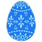 Image vectorielle de dentelle bleue oeuf de Pâques