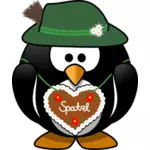 Penguin from the Alps vector clip art