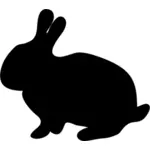 Silhouette vektorritning Bunny