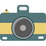 Płaski aparat fotograficzny ikona wektorowa