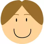 Kreslený usměvavý chlapec hlavu vektorový obrázek