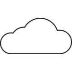 Einfache weiße Wolke Symbol Vektorgrafiken