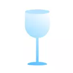 כוס יין כחול