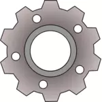 Vector clip art of gear with small holes