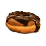Шоколада пончик векторное изображение