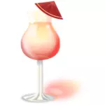 Vector illustraties van glas met Martini cocktail