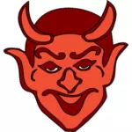 Červený ďábel hlavy Vektor Klipart