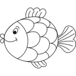 התווה קריקטורה דגים