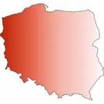 Bild von roten Umriß von Polen