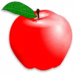 Dessin d'apple de légères nuances rouge vectoriel