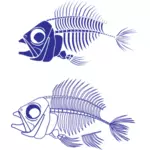 मछली कंकाल वेक्टर ग्राफिक्स