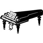 Vector clip art of a piano