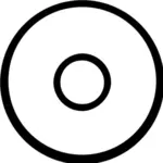 Vector illustration of two circles ancient sacred symbol